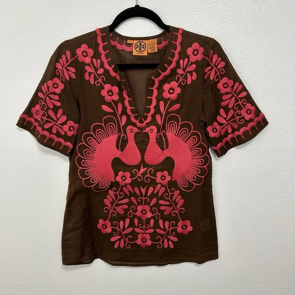 Tory Burch boho peacocks